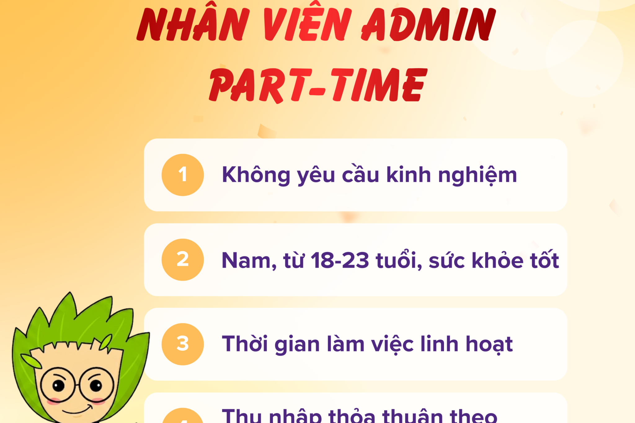 NHÂN VIÊN ADMIN PART-TIME
