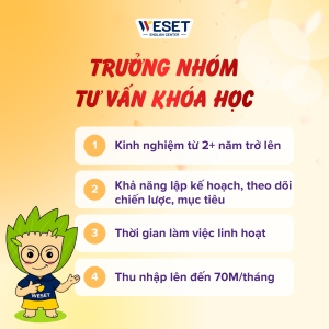 TRƯỞNG NHÓM tư vấn khóa HỌc