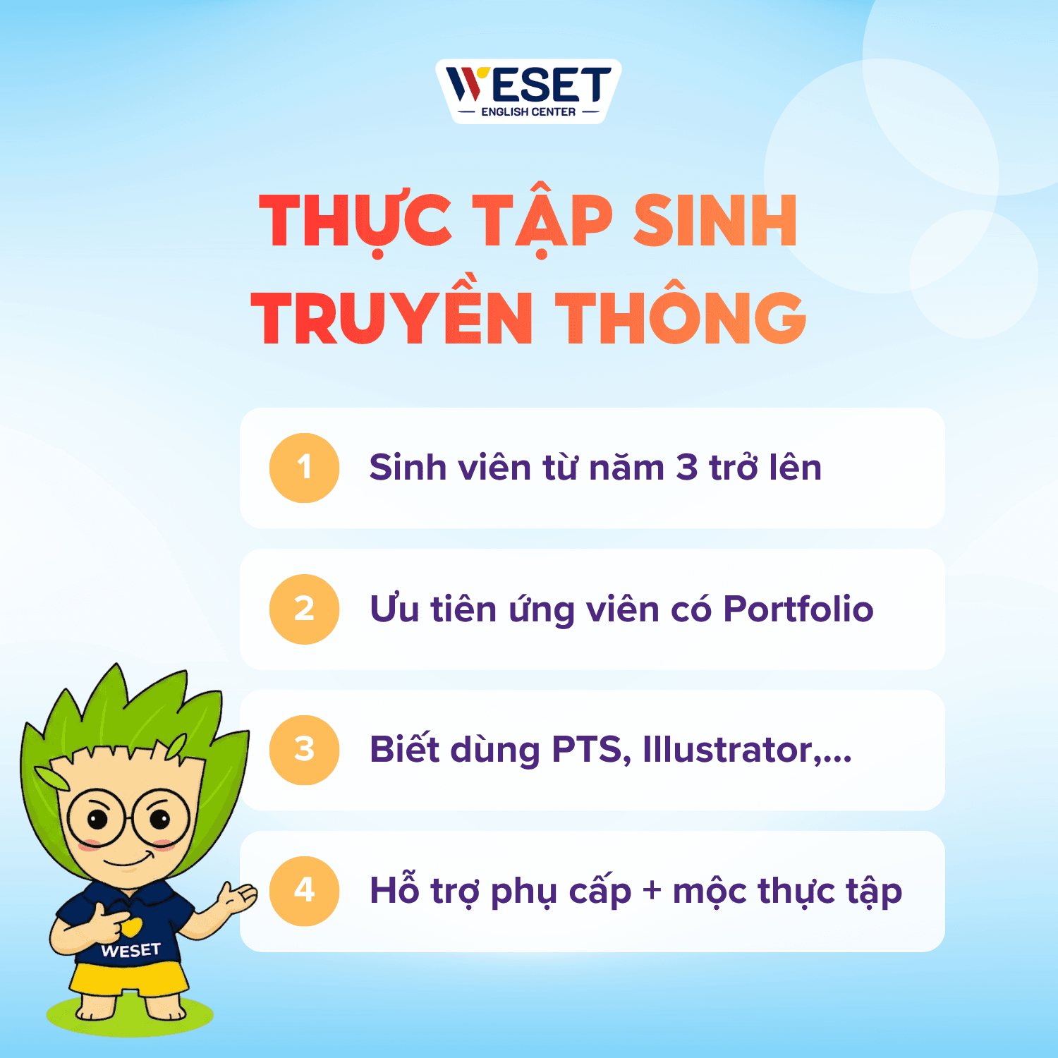 [TUYỂN DỤNG] THỰC TẬP SINH TRUYỀN THÔNG