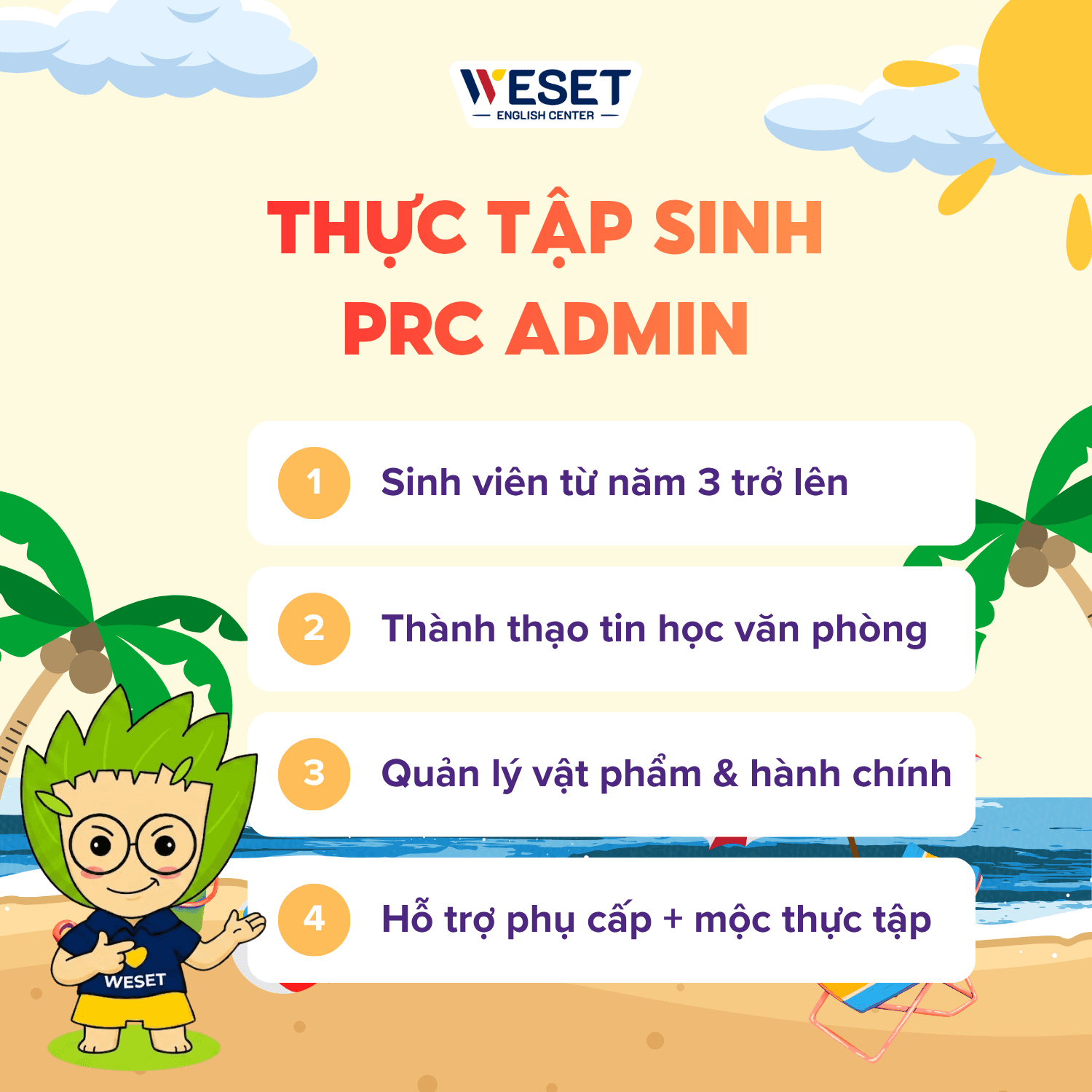 [TUYỂN DỤNG] PRC ADMIN INTERN