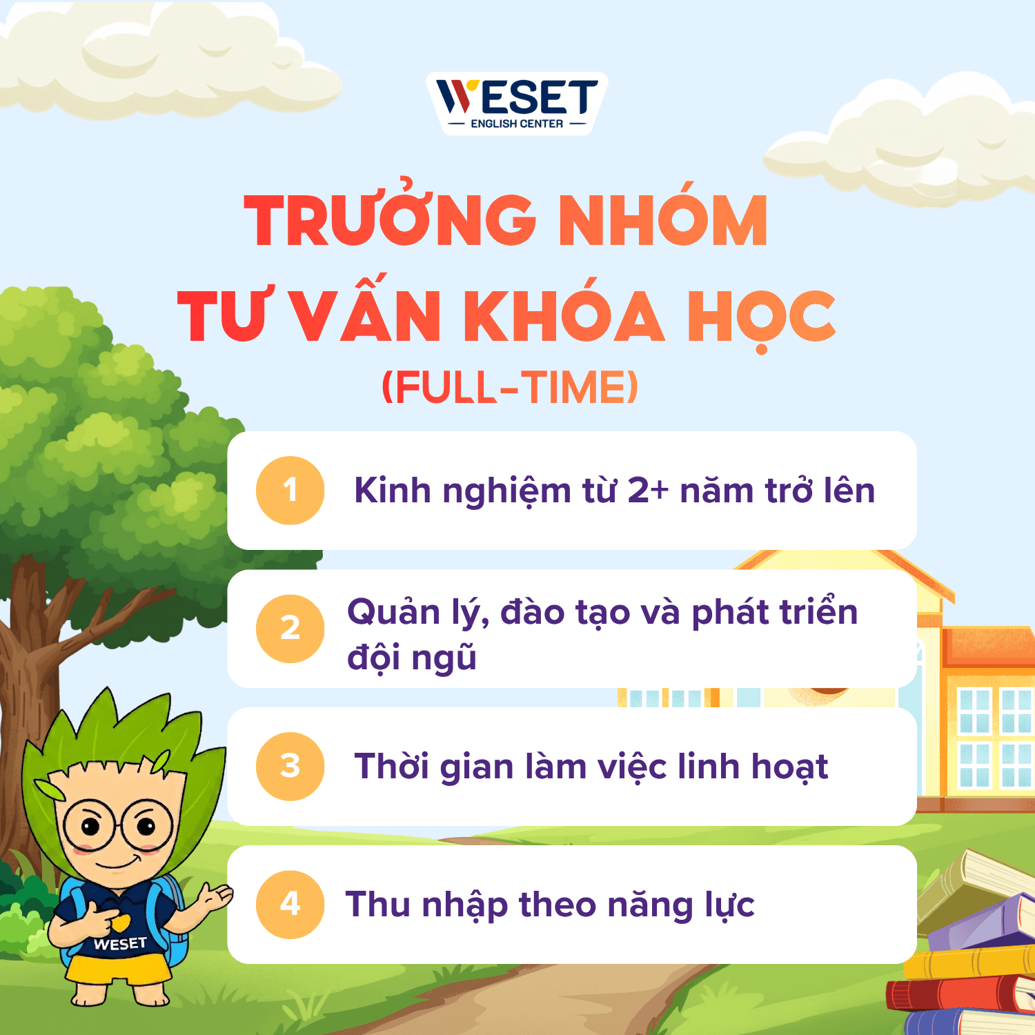 TRƯỞNG NHÓM TƯ VẤN KHÓA HỌC (CHƯƠNG TRÌNH CHO THIẾU NHI)